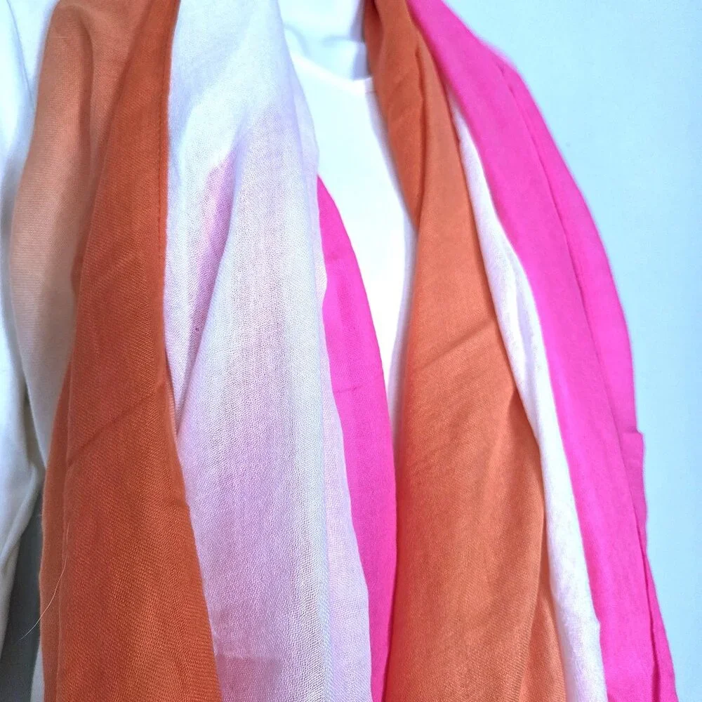 NWOT Worthington Lightweight Orange & Pink Scarf Wrap
